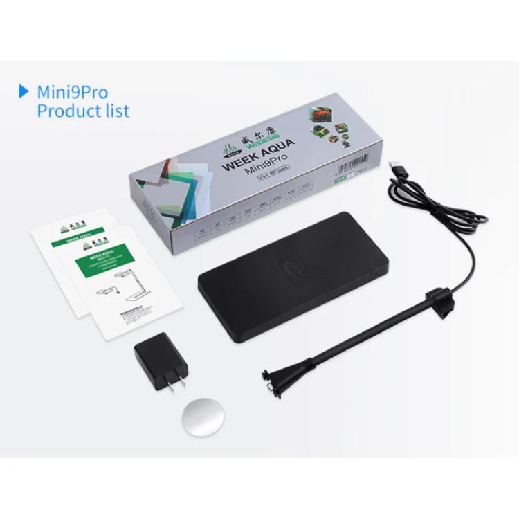 نور آکواریوم ویک آکوا مینی ۹ پروWeek Aqua Mini 9 Pro RGB+UVA ورژن ۳