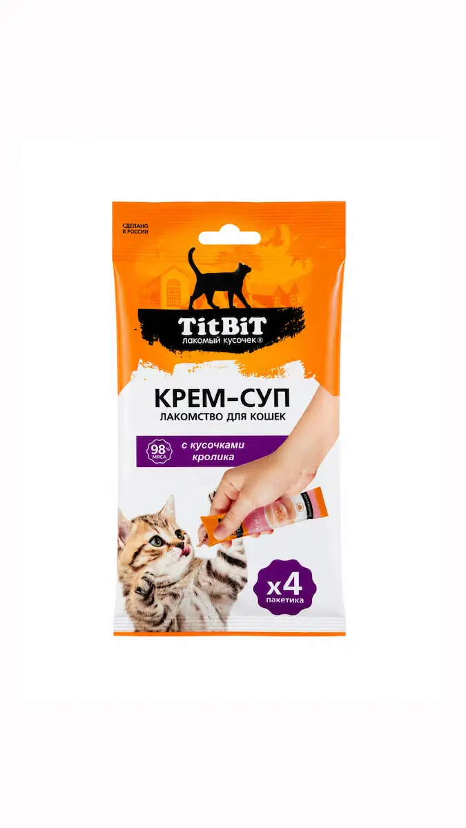 بستنی گربه TiTBiTبا طعم گوشت خرگوش بسته ۴عددی